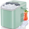 thumbnail image 1 of EDX Countertop Ice Maker, Self-Cleaning Portable Ice Maker Machine with Handle and Ice Scoop, Bullet Ice Cubes, 9Pcs/6Min 26.5Lbs/24H for Home/Kitchen/Bar/Party, Green, 1 of 9