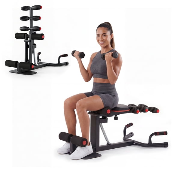 EDX Deep Squat Machine for Women, Adjustable Glutes Trainer, Core & Leg Workout Equipment with Push Up Board for Home Gym