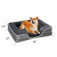 thumbnail image 1 of EDX Dog Bed 28"x23" Orthopedic Dog Sofa Bed Medium, Supportive Foam Pet Couch Bed with Removable Washable Cover, Grey, 1 of 10