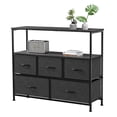 thumbnail image 1 of EDX Dresser TV Stand, Entertainment Center with Fabric Drawers, Media Console Table with Open Shelves for TV up to 45 inch for Bedroom, Living Room, Entryway, Black, 1 of 8