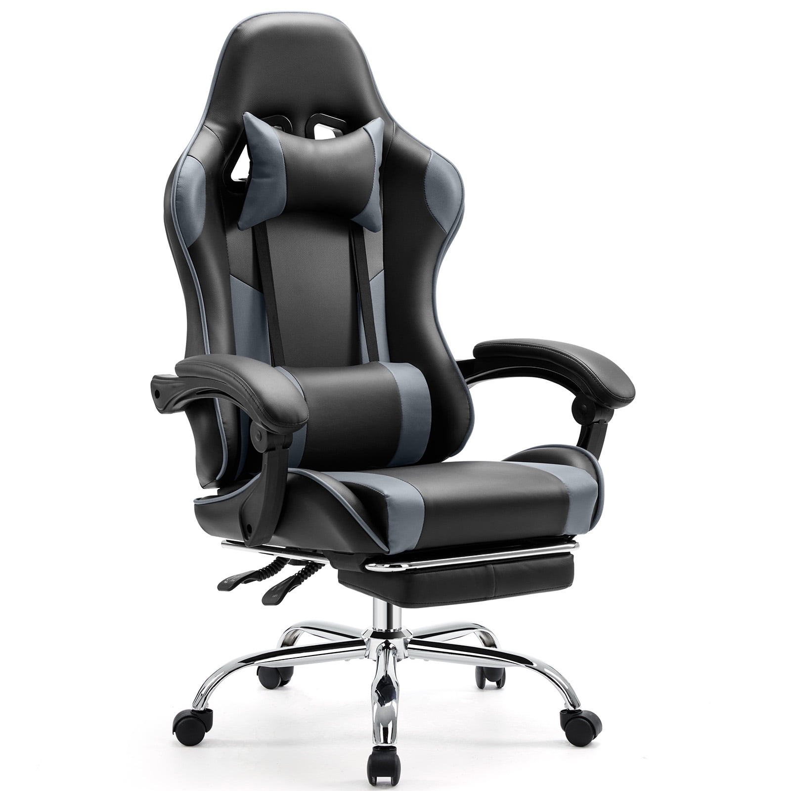 EDX Ergonomic Gaming Chair High Back Office Chair with Lumbar Support and Adjustable Armrests Swivel Racing Chair, Black and Gray