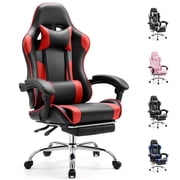 Edx Ergonomic Gaming Chairs High Back Office Chair with Lumbar Support and Adjustable Armrests Swivel Racing Chair, Black and Red