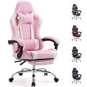 edx Comfort Gaming Chair, Ergonomic Design, Adjustable Features, Home Offfice Chair, Pink and White