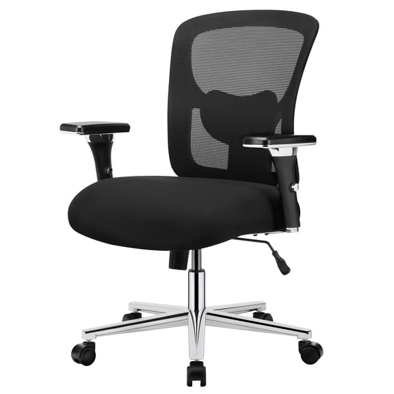 EDX Ergonomic Office Desk Chair 500lbs, Heavy Duty Computer Chair with Adjustable Armrest, Computer Executive Desk Chair , Lumbar Support, Black