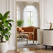 EDX Rectangle Full Length Mirror 68"x 26" Full Body Mirror Rectangle Free Standing Wall Mounted Leaning Hanging Floor Mirrors, Gold