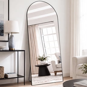 EDX Full Length Mirror 71"x32" Full Body Mirror Arched Free Standing Wall Mounted Leaning Hanging Floor Mirrors, Black