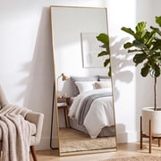 EDX Full Length Mirror 76"x34" Full Body Mirror Rectangle Free Standing Wall Mounted Leaning Hanging Floor Mirrors, Gold
