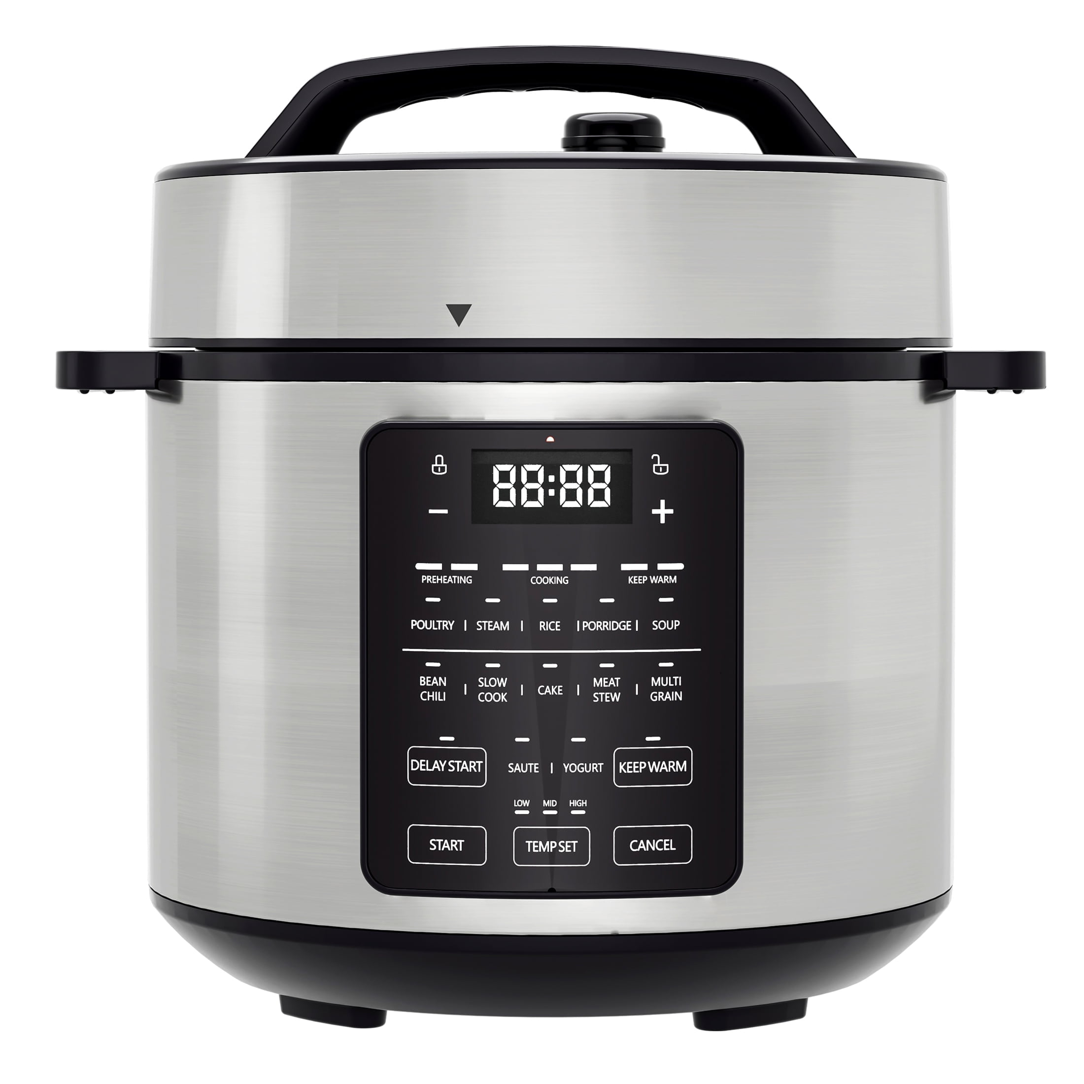 EDX Instant Cooker 6 Quart 7 in 1 Electric Pressure Cooker Multi Function Features Stainless Steel Pot Walmart
