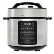 EDX 6 Quart 7-in-1 Electric Pressure Cooker with Multi-Function Features and Stainless Steel Pot, Silver