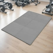 EDX Interlocking EVA Foam Workout Mats – Protective Flooring for Home Gyms, Martial Arts, Yoga & Fitness Spaces, 1/2" Thick, 24 Square Feet, Gray
