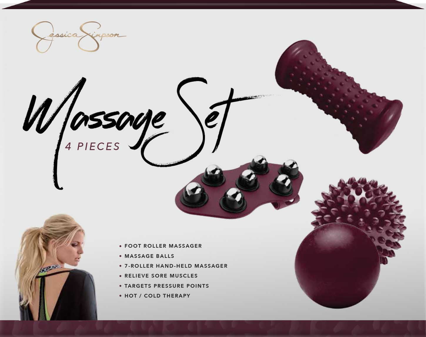 EDX Jessica Simpson 4-Piece Mas sage Recovery Set