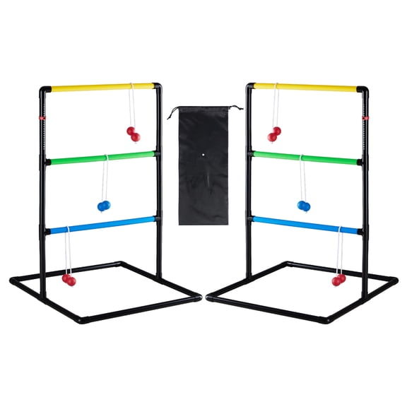 EDX Ladder Ball, Toss Game Set with Balls, Ladderball Tossing & Golf Tossing Games for Yard, Outdoor Lawn Fun Game for Family, with 6 Bolas, Score Trackers & Carry Bag.