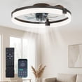 thumbnail image 1 of EDX Low-Profile Ceiling Fan with Light & Remote, Bluetooth App Control, Reversible Motor, Dimmable LED 3000K-6500K, Memory Function, 1-6H Timer, Quiet 44dB Flush Mount Fan, 1 of 10