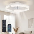 thumbnail image 1 of EDX Low-Profile Ceiling Fan with Light & Remote, Bluetooth App Control, Reversible Motor, Dimmable LED 3000K-6500K, Memory Function, 1-6H Timer, Quiet 44dB Flush Mount Fan, 1 of 10