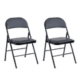 thumbnail image 1 of EDX 2 Pack Folding Chair with Sturdy Metal Frame, High-Density Padding, and Water-Resistant PU Leather - Ideal for Meetings, Gatherings, and Events, Black, 1 of 9