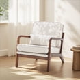thumbnail image 1 of EDX Mid Century Modern Accent Chair, Comfy Fabric Living Room Chairs with Solid Wood Frame, Lounge Reading Armchair, Easy Assembly, 1 of 8