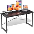 thumbnail image 1 of EDX Modern 55 in Simple Computer Desk with Storage Bag and Iron Hook, Black, 1 of 11
