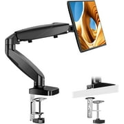 EDX Single Monitor Mount for 15-27 inch Computer Screens, Gas Spring Arm Desk Stand with Clamp and Grommet Base, Supports 4.4 to 15.4lbs