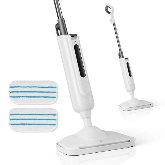 EDX Steam Mop, Lightweight Floor Steamer Cleaner with 2 Washable Pad for Floor Cleaning, Gray