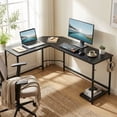 thumbnail image 1 of EDX Stylish L-shaped desk optimizes space, boosts productivity with ample dual-surface workspace and ergonomic modern design, Black, 1 of 7