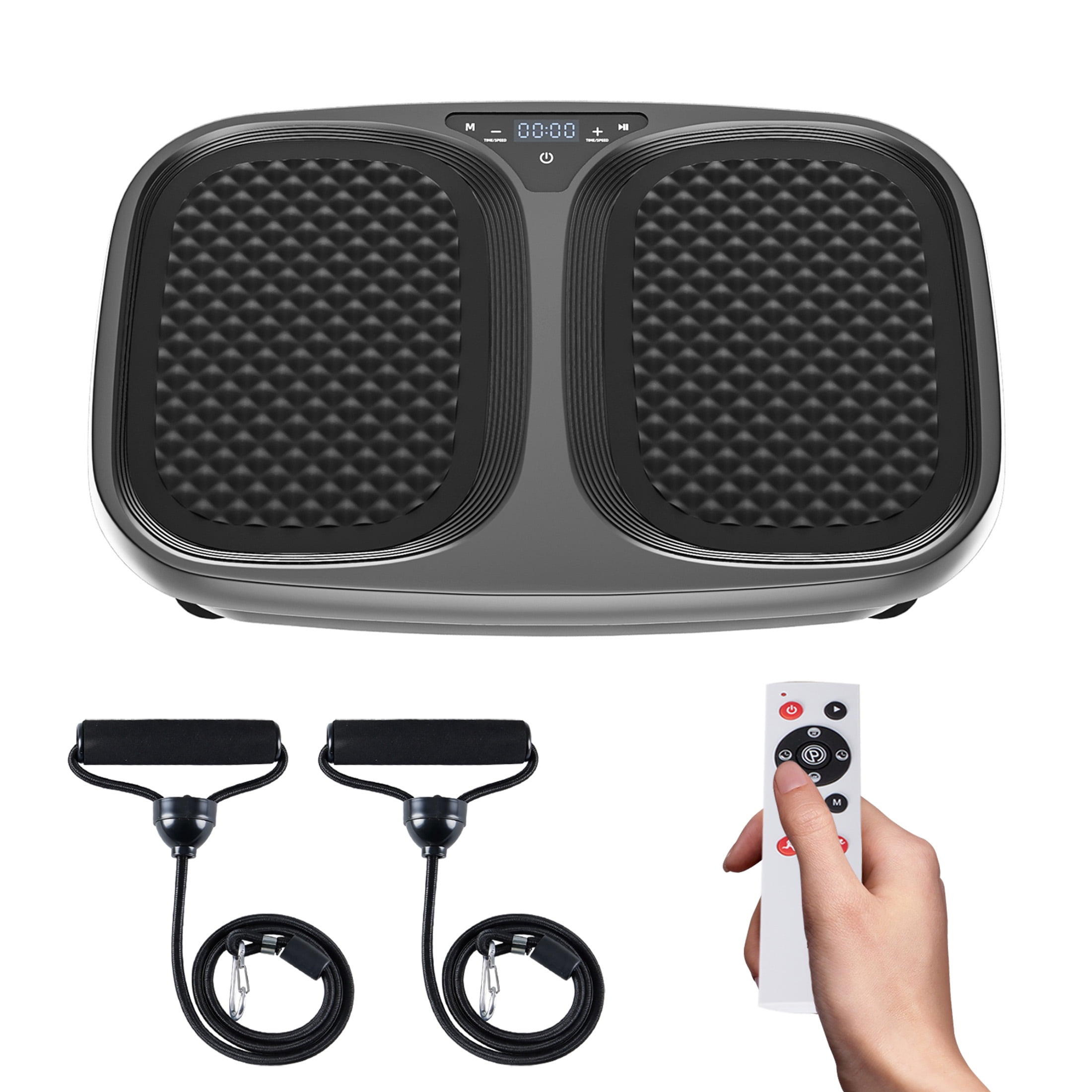 EDX Vibration Plate Exercise Machine Whole Body Workout Fitness Platform for Home Gym, Weight Loss, Toning & Wellness， Black