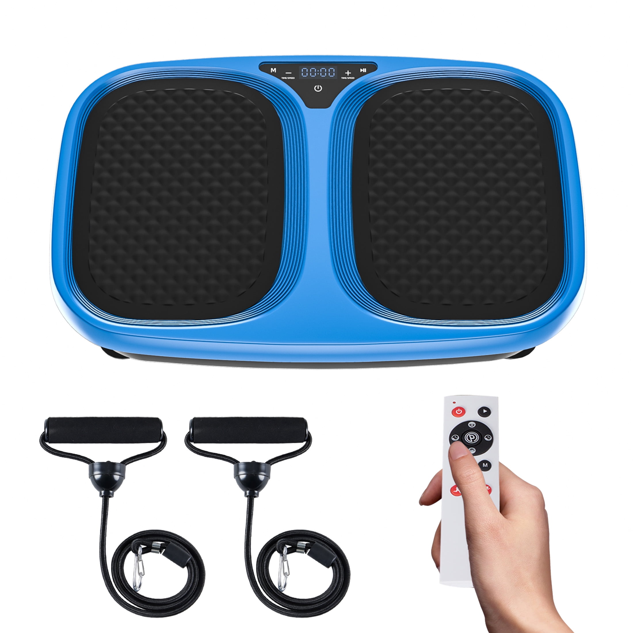 EDX Vibration Plate Exercise Machine Whole Body Workout Fitness Platform for Home Gym, Weight Loss, Toning & Wellness， Blue