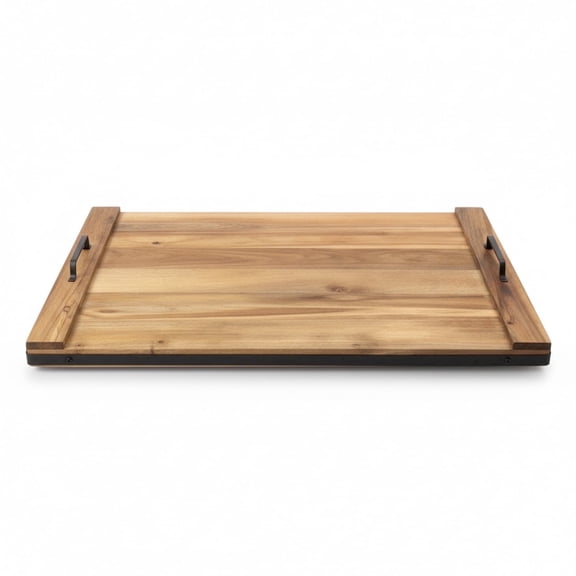 Edx Stove Cover, Noodle Board Baking Pan with Handles, Multi-Purpose Oven Lid & Serving Tray for Electric and Gas Ranges, Natural Wood