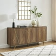 thumbnail image 1 of EDYO LIVING 63" Sideboard Buffet Cabinet, Large Sideboard and Buffet Storage, Standing Accent Cabinet Rustic Oak, 1 of 8