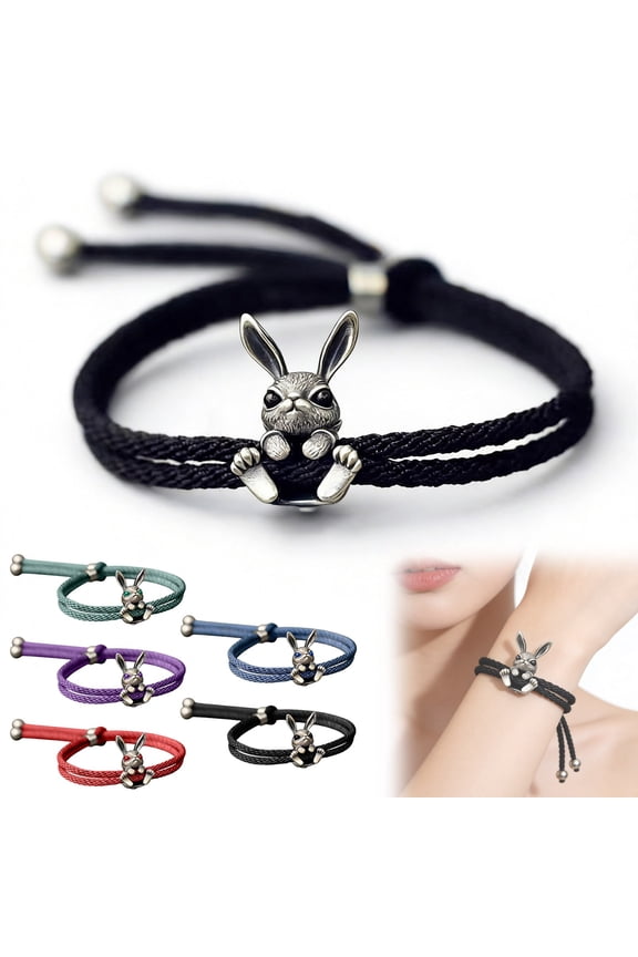Cute Bunny Bracelet, Cute Cartoon Design Comfortable to Wear, Easter Spring Themed Fashion Bracelet for Casual Daily Wear & Holiday Accessory Decor, C
