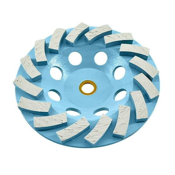 EDiamondTools 4.5" Diamond Grinding Wheels for Concrete or Masonry,16 Turbo Segs,30/40Grit