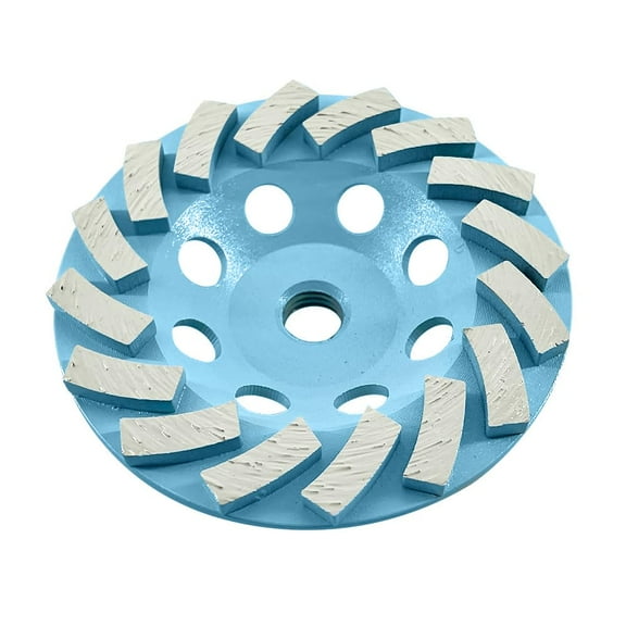 EDiamondTools 4.5" Diamond Grinding Wheels for Concrete or Masonry,16 Turbo Segs,30/40Grit