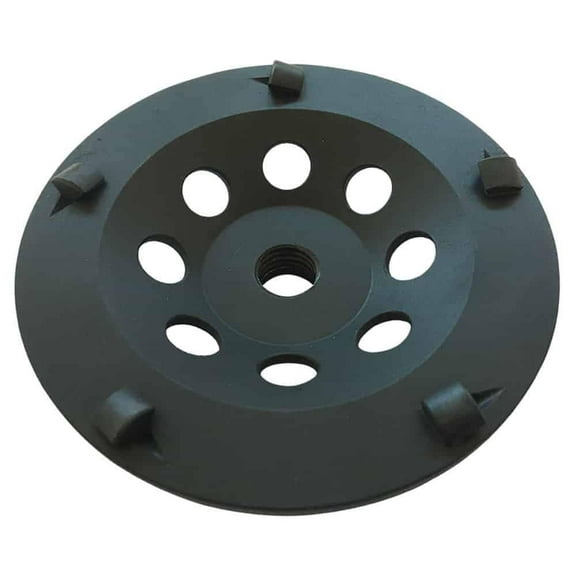 EDiamondTools 4.5" PCD Grinding Wheel for Epoxy, Glue, Mastic and Paint, 5 PCD Segments