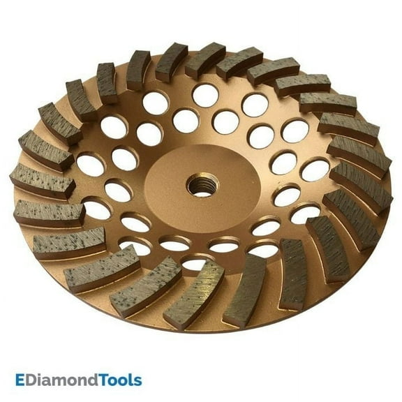 EDiamondTools 5" Diamond Grinding Wheels for Concrete or Masonry, 18 Segs, 5/8"-11 Arbor