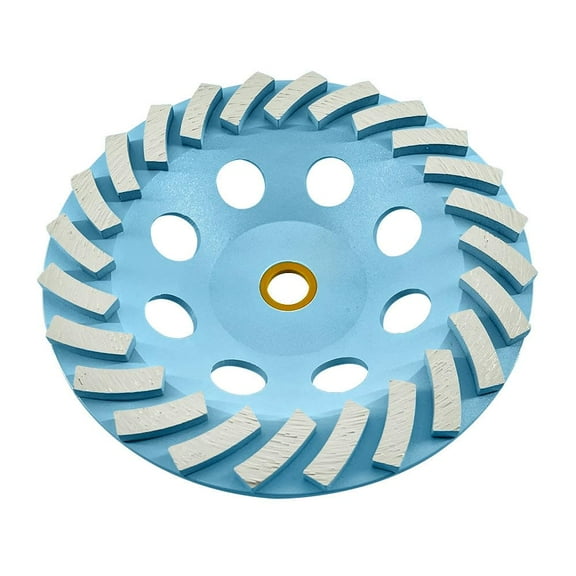 EDiamondTools 7" Diamond Grinding Wheels for Concrete or Masonry, 24 Turbo Segs, 30/40Grit