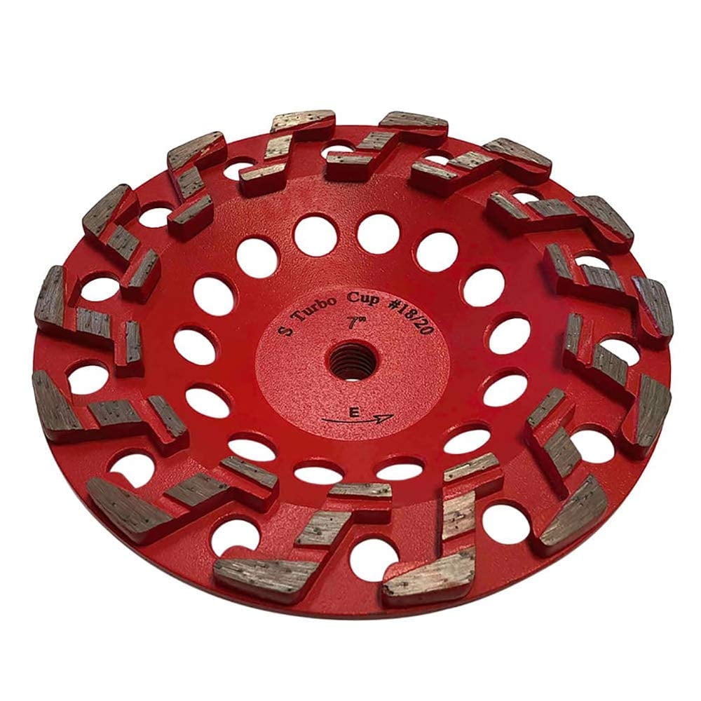 7 Inch Diamond Concrete Grinding Wheel - 5/8-11 Arbor With 28 Segments For Fast Surface Prep