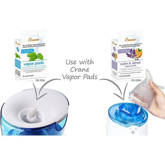 EE-5202 Inhaler & Warm Mist Humidifier, 0.5 Gallon, Blue & White