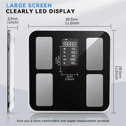 EEBBL Digital Body Fat Scale, Bathroom Weight Scale with Clear LED Display, Portable Minimalist Rounded Design, Health Monitoring Sync for Daily Body Shape Management