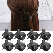 EECOO 100PCS أسود بلاستيك صغير مقاطع صغيرة مخالب شعر مشبك ملابس إكسسوارات شعر ، ملابس صغيرة ، مشبك مخلب صغير