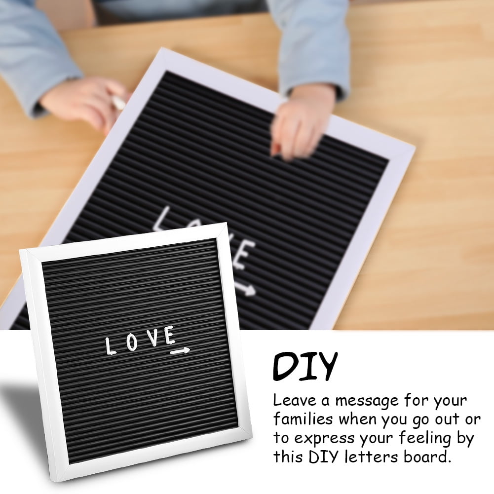 EECOO 25cm*25cm Message Felt Letter Board Sign Changeable Letters
