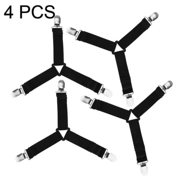 EECOO 4pcs Adjustable Triangle Bed Mattress Sheet Holder Straps Clips Gripper Fasteners Bed Sheet Holder Sheet Strap