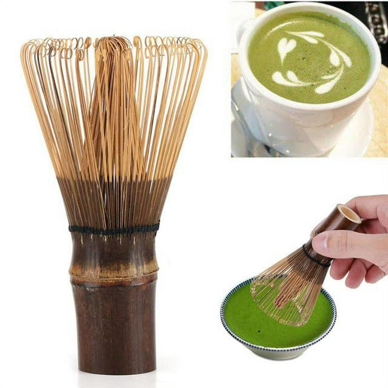 Matcha Green Tea Whisk Bamboo Tea Whisk Chasen Preparing Matcha Powder  Brush Tool Tea Traditional Scoop(100 Prongs)