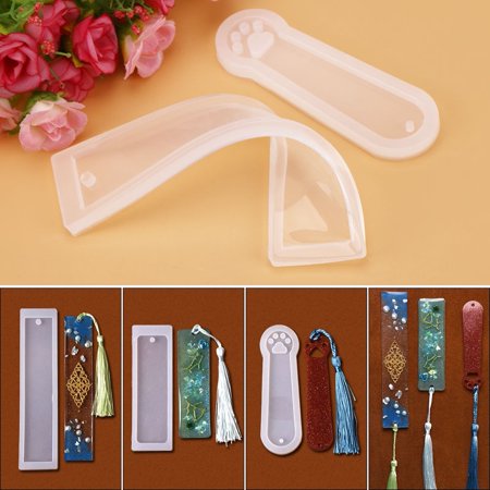 EECOO Cat Claw Silicone Mold,3pcs/set DIY Rectangle Cat Claw Silicone Mould Epoxy Resin Jewelry Bookmark Craft with Hole Bookmark Craft