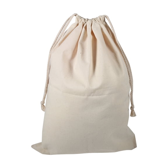 EECOO Cotton Storage Bags,Household Plain Cotton Drawstring Storage Laundry Sack Stuff Bag for Travel Home Use Drawstring Storage Bag