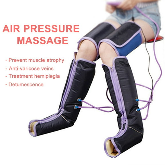 EECOO Leg Massager, Air Compression for Circulation Calf Feet Massage, Muscle , Sequential Boots Device with Handheld Controller with Knee Heat Function