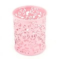 thumbnail image 1 of EECOO Pen Holder Container,Office Desk Hollow Rose Flower Pattern Pen Pencil Pot Holder Container Organizer(Pink), 1 of 9