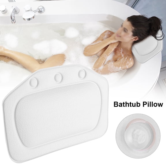 EECOO Soft Foam Padded Spa Bath Pillow Tub Headrest Head Neck Back Cushion Bathroom Bathtub Pillow Bathtub Head Rest Pillow