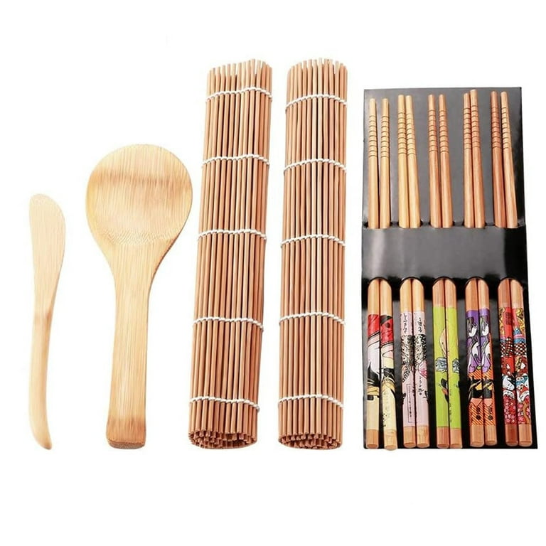 EECOO Sushi Kit,13Pcs/set Bamboo Sushi Making Kit DIY Homemade Sushi Maker  Set Rolling Mats for Beginners 