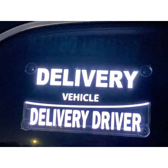 EEDE Delivery Driver car Sign, 14"x7.5", Night Visibility,Vehicle Sticker for Amazon Flex Delivery
