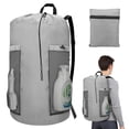 thumbnail image 1 of EEEKit Backpack Laundry Bag, 120L Extra Large Laundry Backpack, Portable Laundry Hamper Bag, Travel Laundry Bag for College, Laundromat, Apartment, Gray, 1 of 7