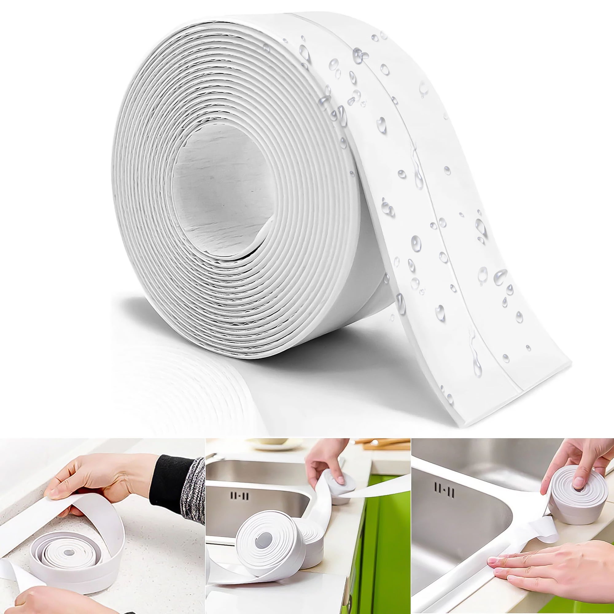 EEEkit 10ft PE SelfAdhesive Caulk Strip Tape, Decorative Sealing Tape